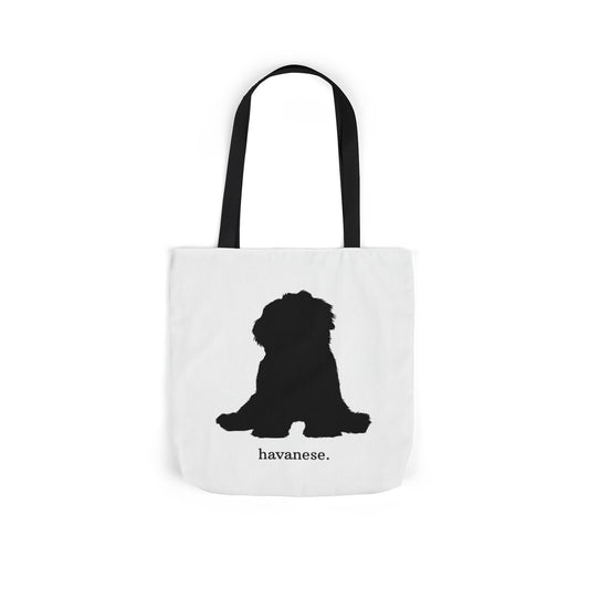 Havanese Silhouette Canvas Tote