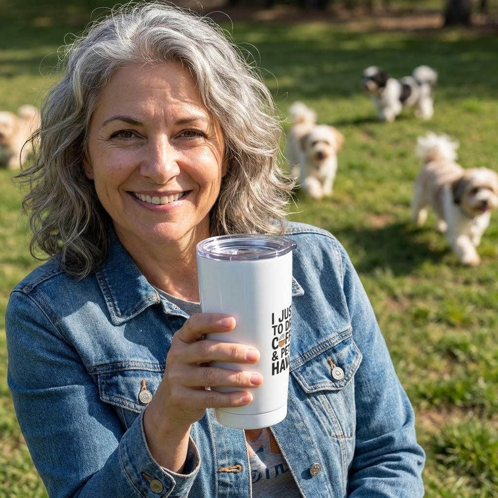 Tumbler - "I Just Want to Drink Coffee & Pet My Havanese"
