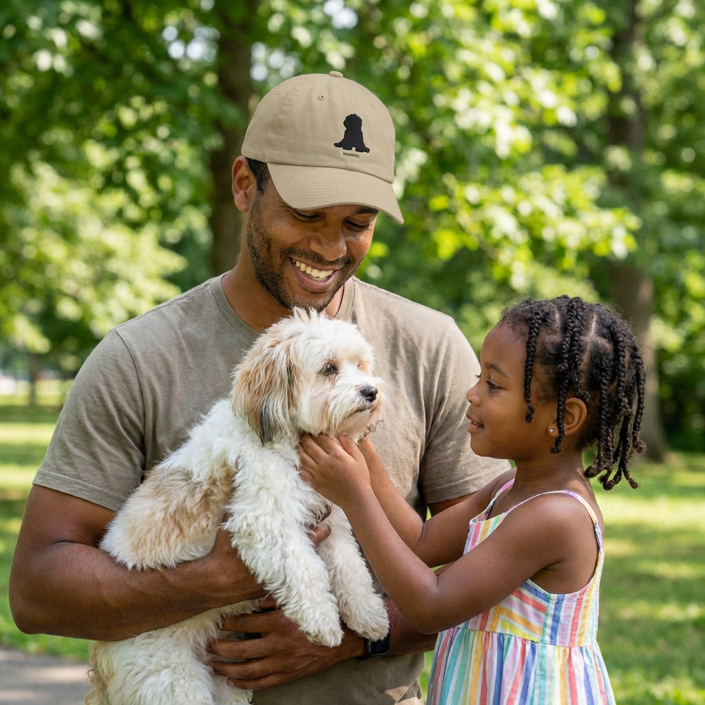 Embroidered Havanese Silhouette Baseball Cap