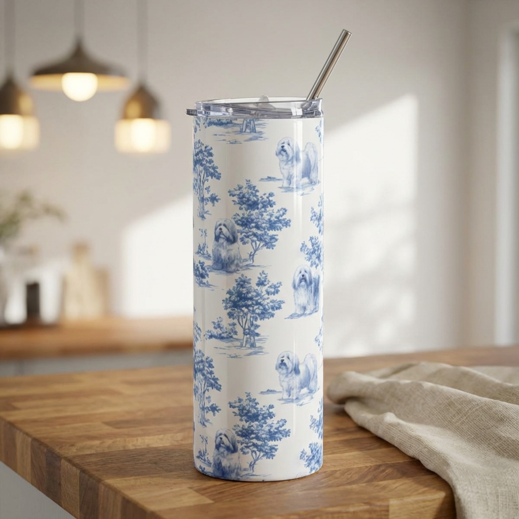 Stainless Steel Tumbler (Blue Toile)
