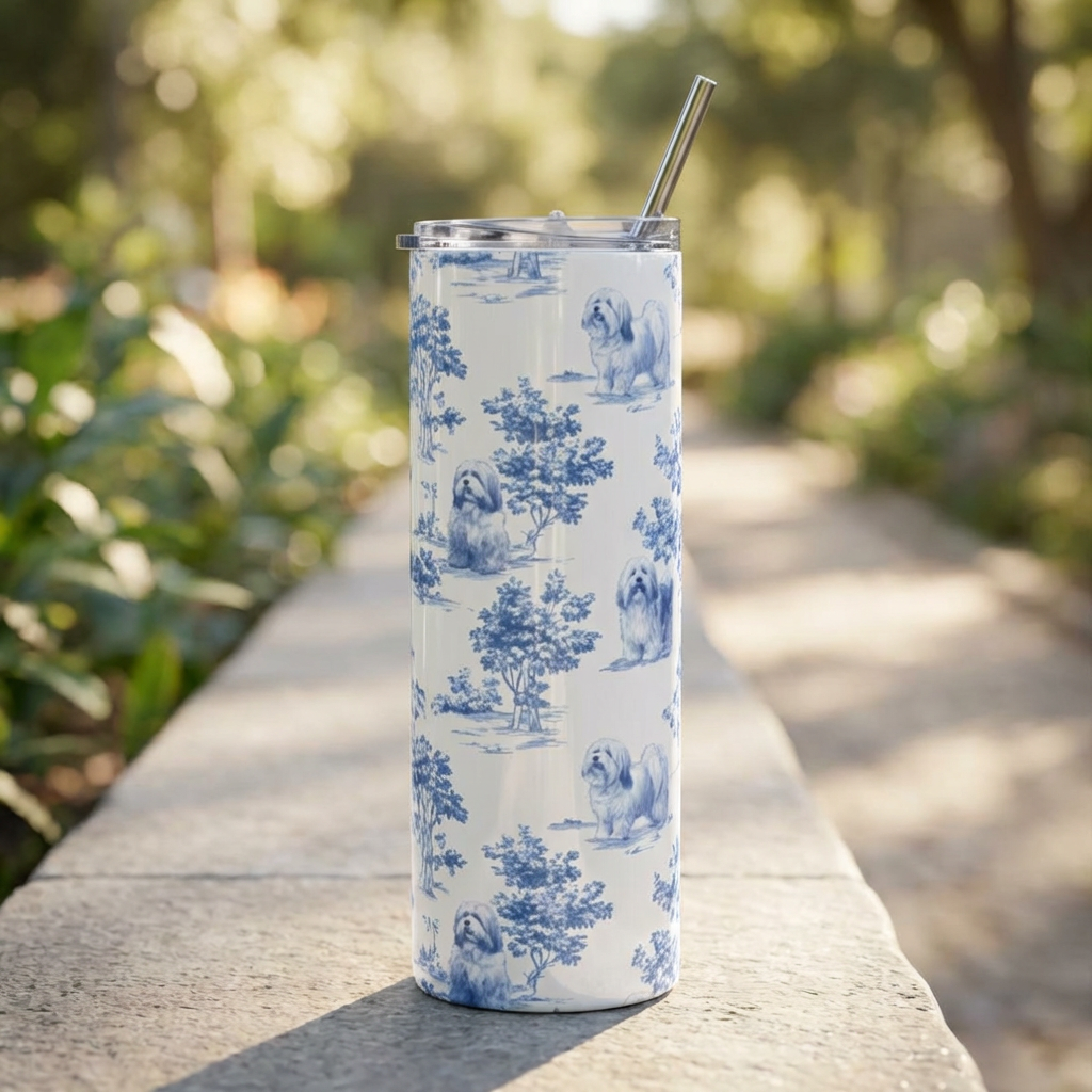 Stainless Steel Tumbler (Blue Toile)