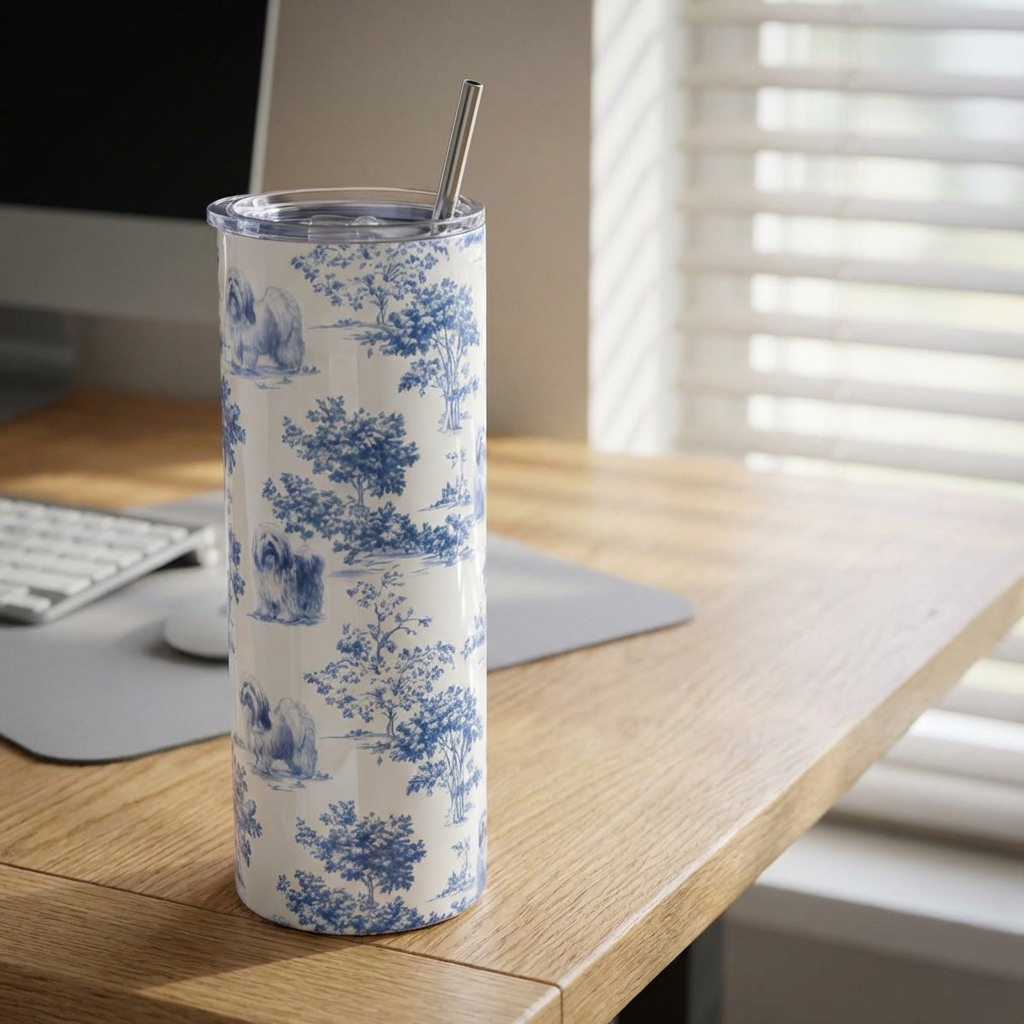 Stainless Steel Tumbler (Blue Toile)