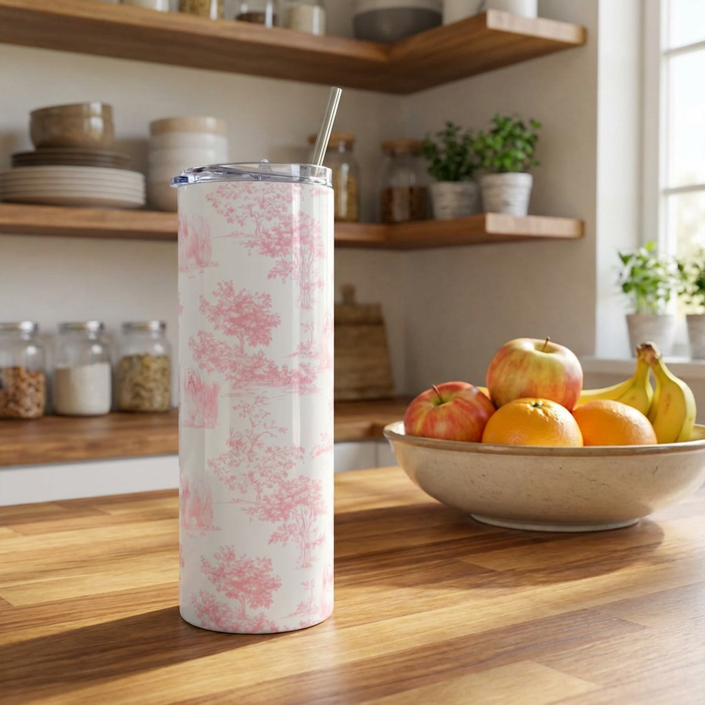 Stainless Steel Tumbler (Pink Toile)
