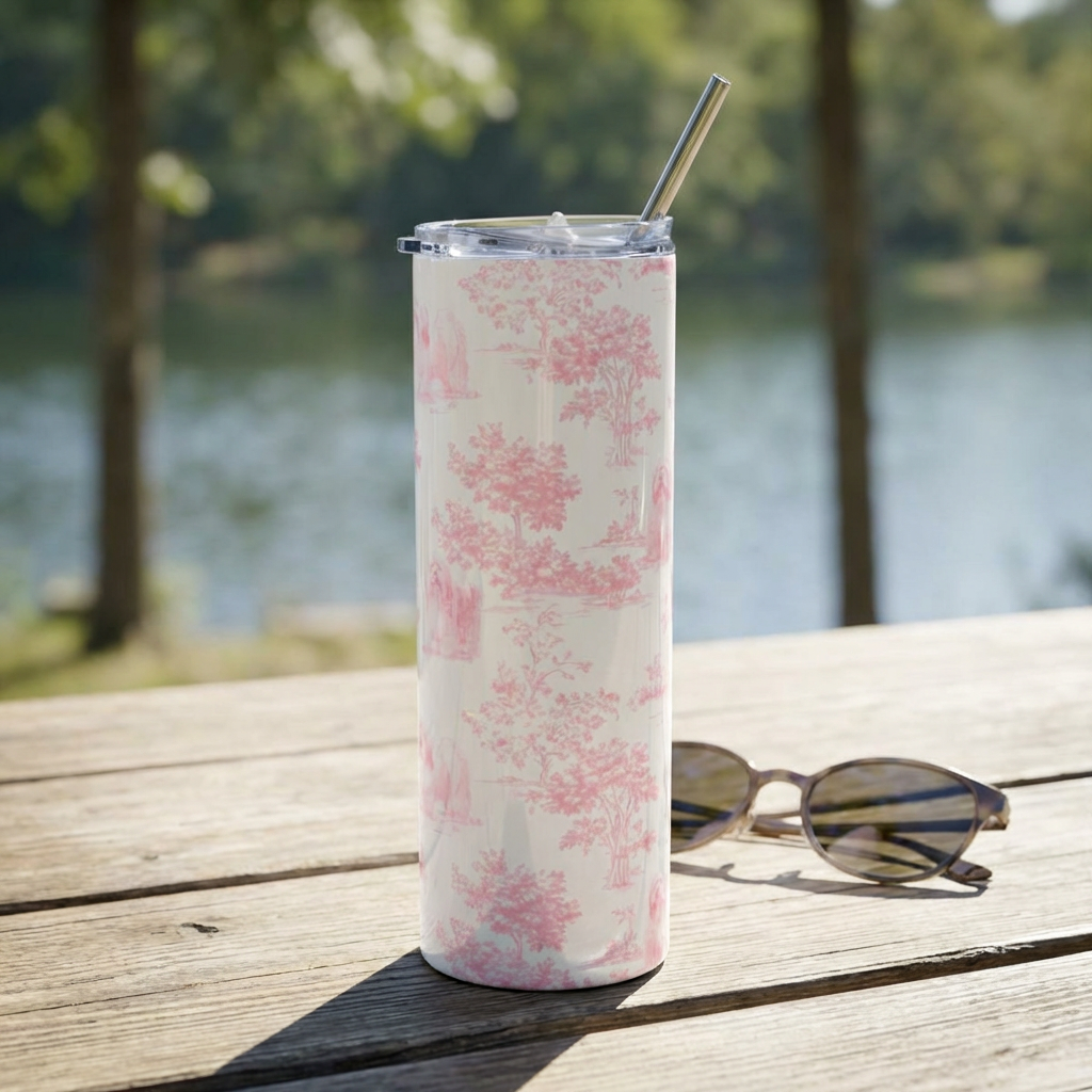 Stainless Steel Tumbler (Pink Toile)