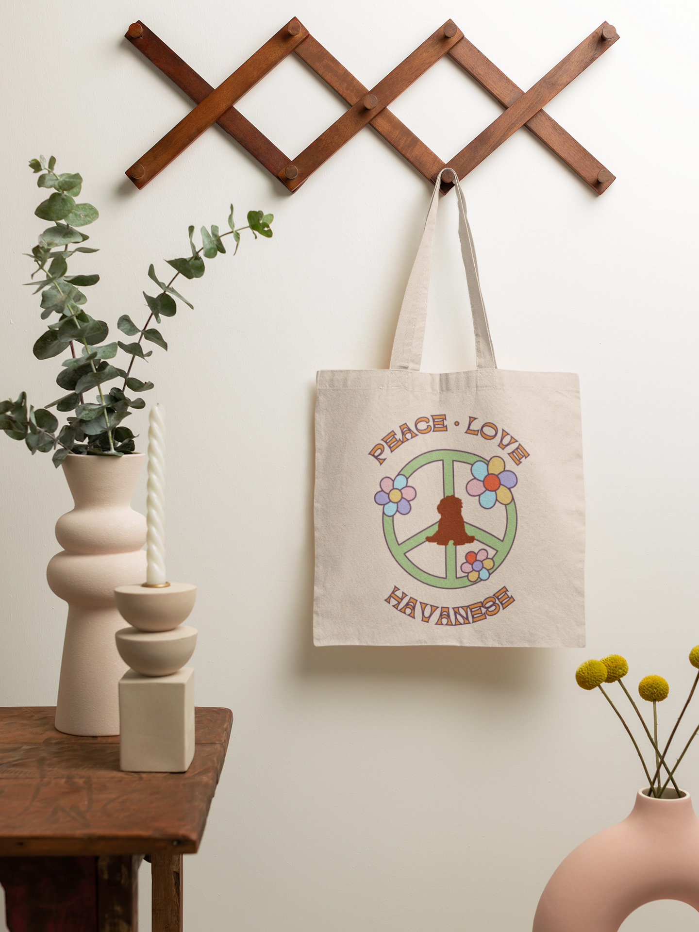 Peace Love Havanese Canvas Tote