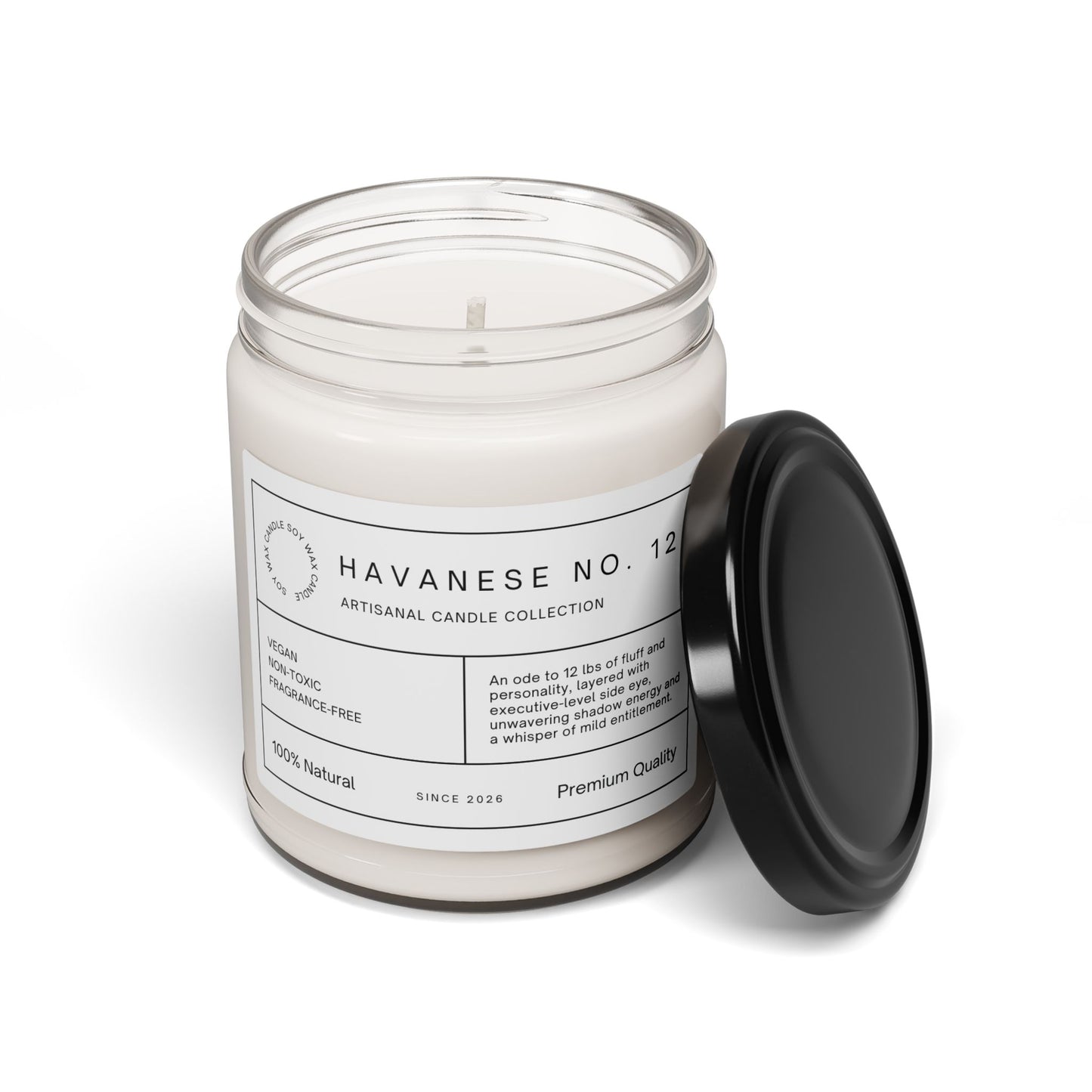 Havanese No. 12 Soy Candle (Unscented)