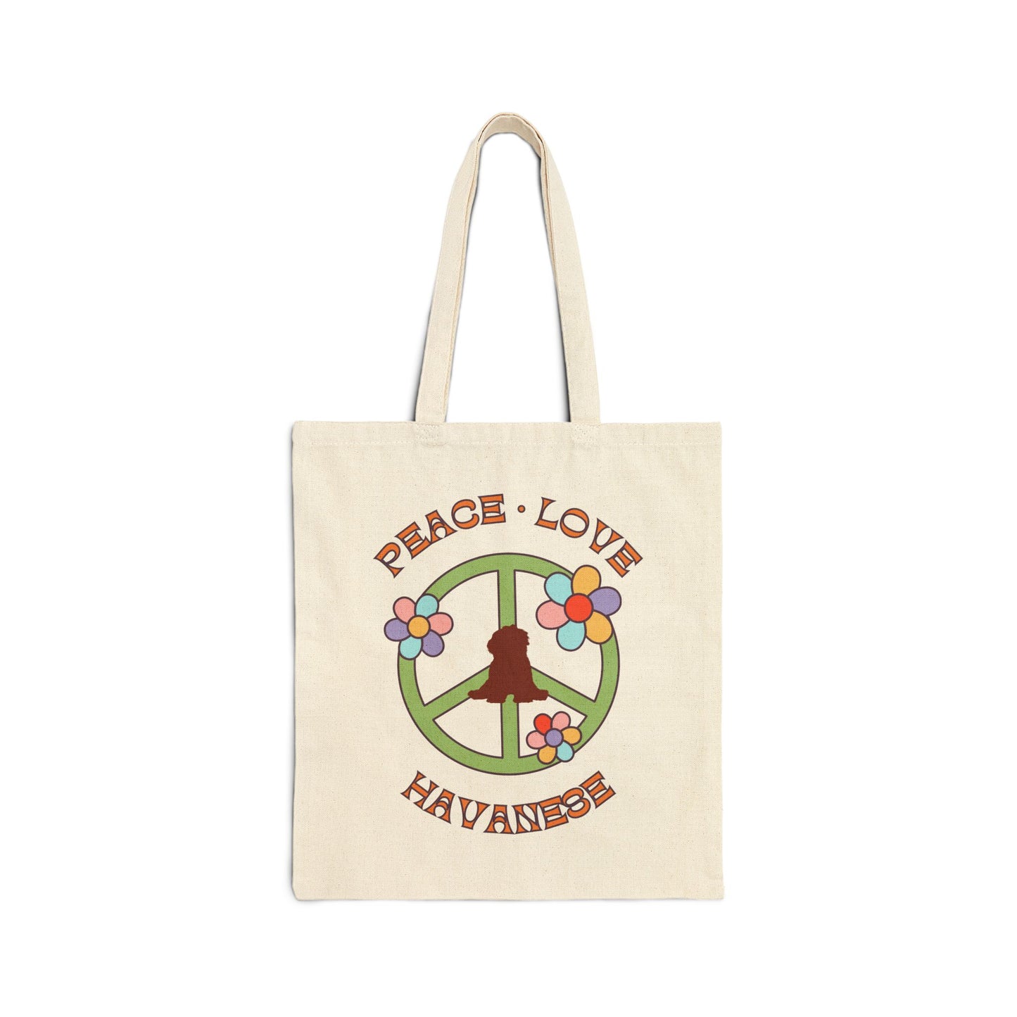 Peace Love Havanese Canvas Tote