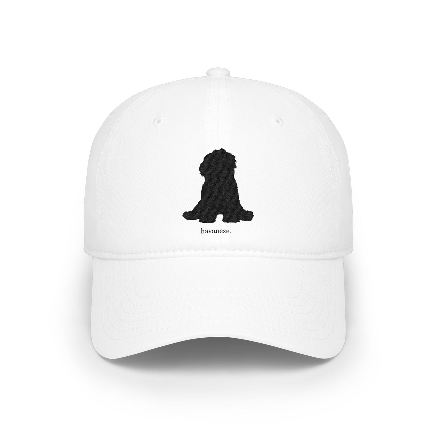 Embroidered Havanese Silhouette Baseball Cap